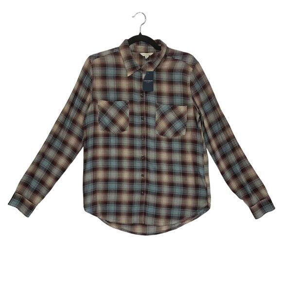 Lucky Brand Tops - Lucky Brand Plaid Button Front Collared Shirt NWT Women's Sz S Multicolor Casual